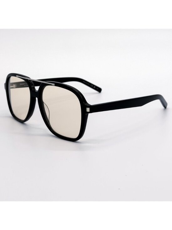 New Saint Laurent Sunglasses SL545 001 Black Cream Aviator Unisex Eyewear main image 11